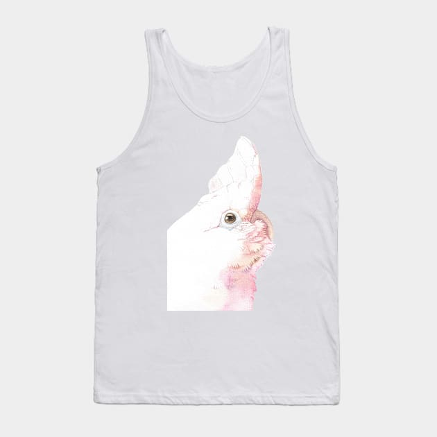 Tanimbar corella goffin&#39;s cockatoo watercolor portrait Tank Top by Oranjade0122